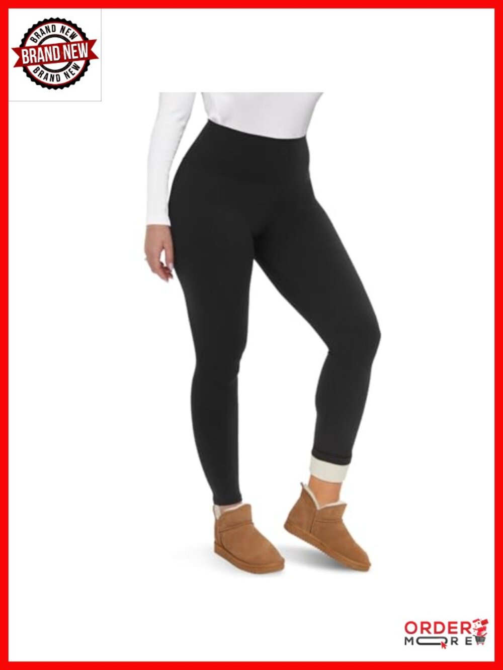Fleece Lined High Waisted Tummy Control Thermal Leggings Winter Active